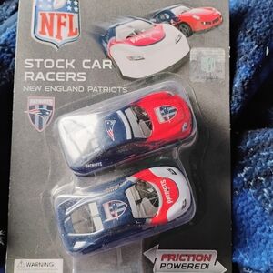 NFL New England Patriots Toy Stock Car Set - Blue, Red & White
